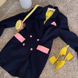 City Girl Belted Blazer Dress